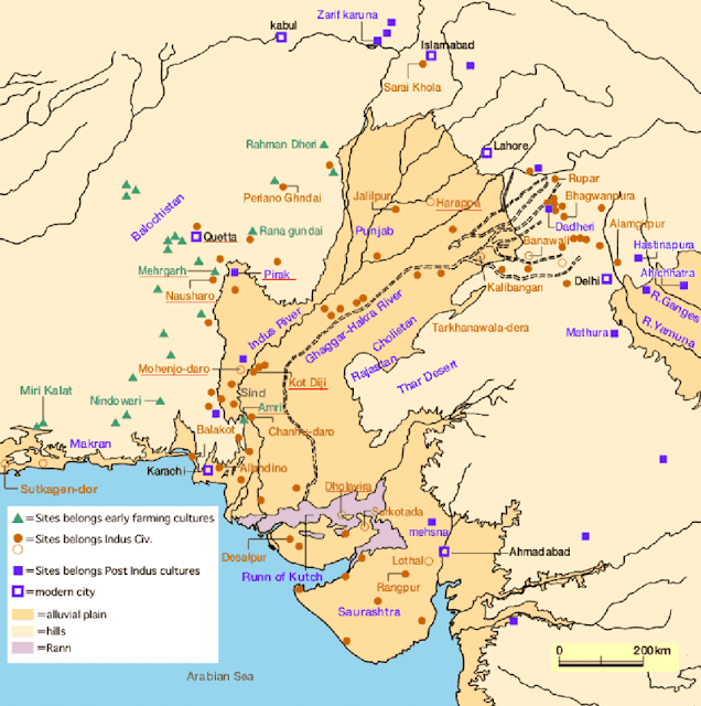 Map of Indus Valley Civilization